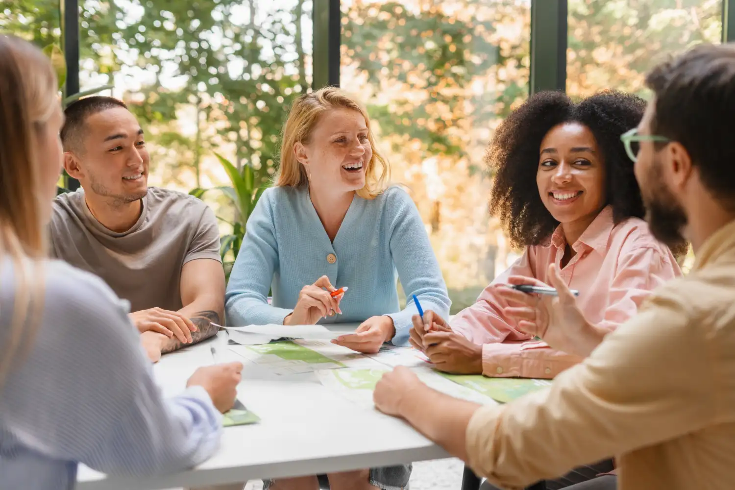 Business people discussing marketing strategies